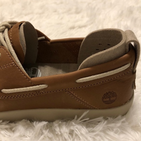 Timberland Project Better Boat Full Grain Leather Upper Brown Shoes Size 7M - Picture 14 of 16